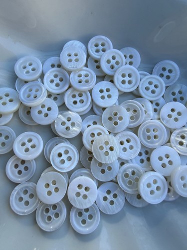 Buttons natural white - 10,