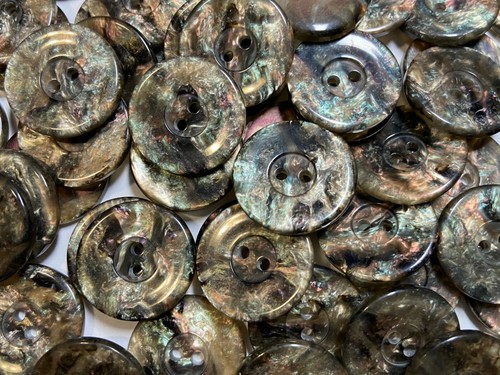 Faux abalone multi color - faux, green