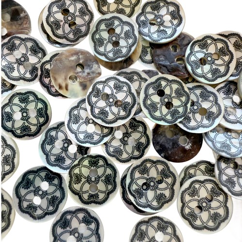 Abalone shell buttons - abalone, buttons: